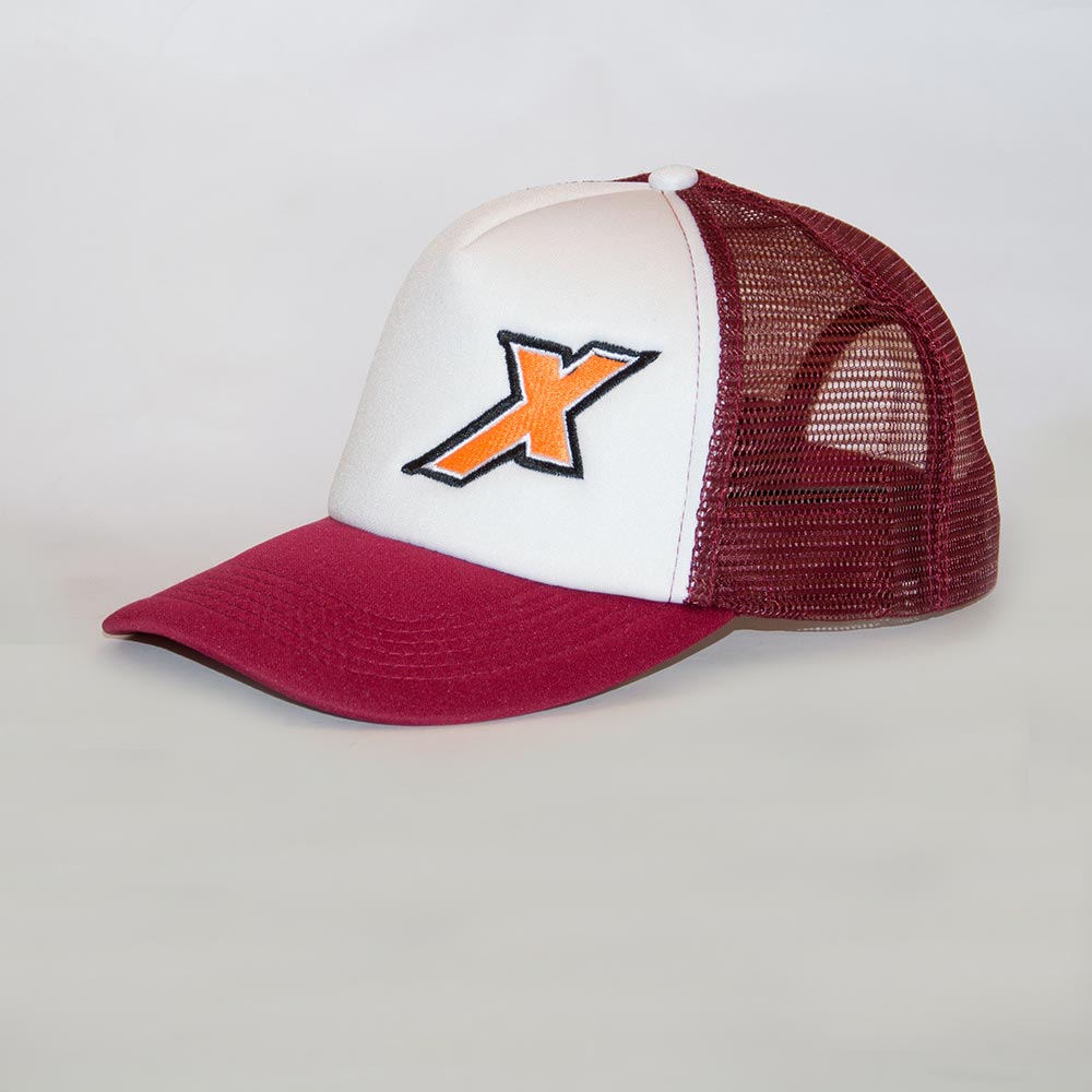 Xpeed gorra trucker bordo y blanca cap